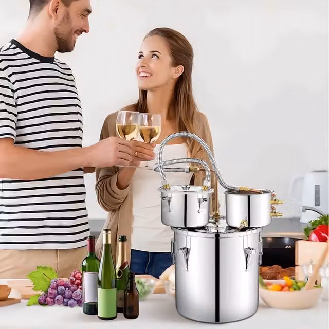 COSTWAY Water Alcohol Distiller in Silver