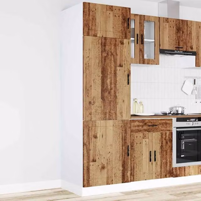 Berkfield Home Porto Rustic Kitchen Cupboard in Brown Engineered Wood – 1