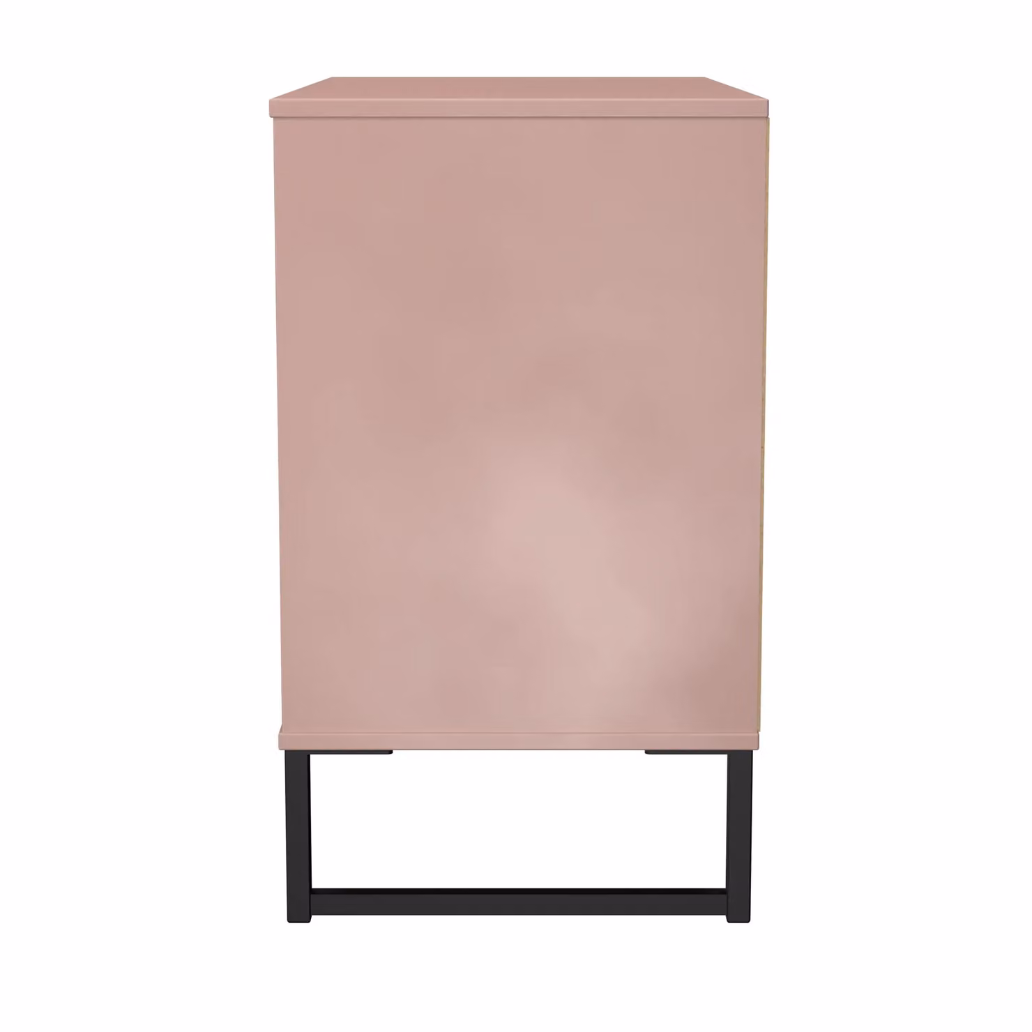 2 U Menai 3 Drawer Chest in Dusty Pink and Black with Geometric Metal Design – 3