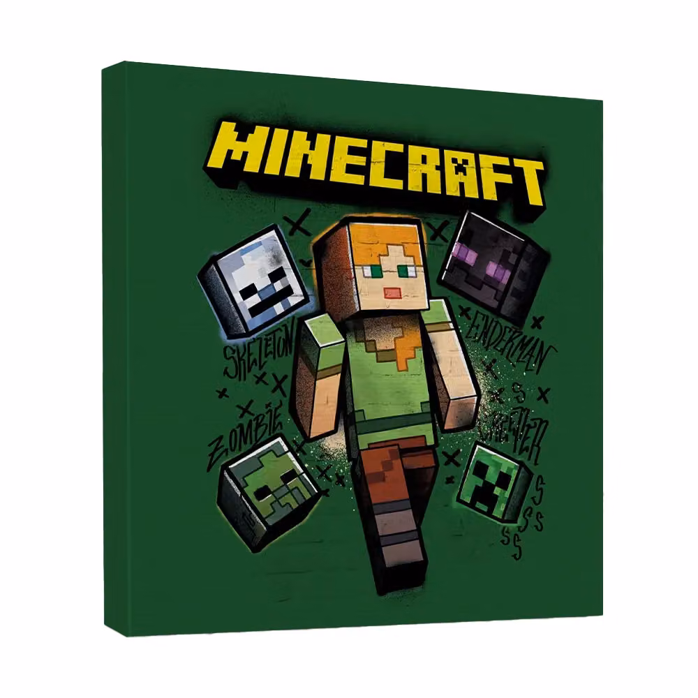 Minecraft Alex Canvas Print in Green – 2