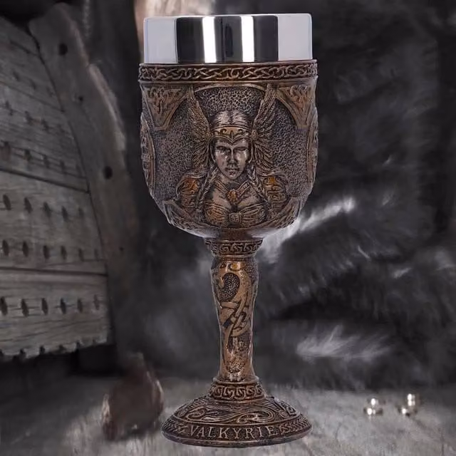 Nemesis Now Valkyrie Goblet in Bronze and Gold, Height: 17 cm