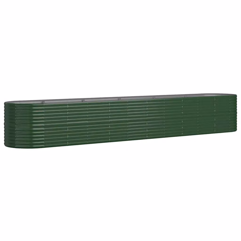 Berkfield Home Garden Powder-coated Steel Raised Bed, Green, W: 440 cm, D: 80 cm, H: 68 cm – 2