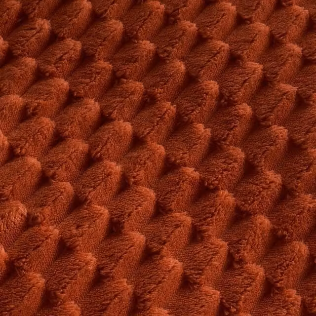 OHS Waffle Fleece Duvet Cover Set in Orange