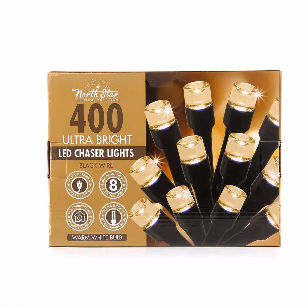 Voltico 400 LED Warm White Chaser Christmas String Lights – 2