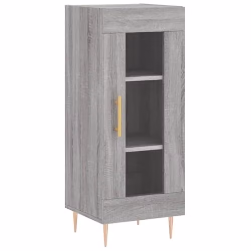 vidaXL Grey Sonoma Sideboard in Engineered Wood W/D/H: 34.5 x 34 x 90 cm