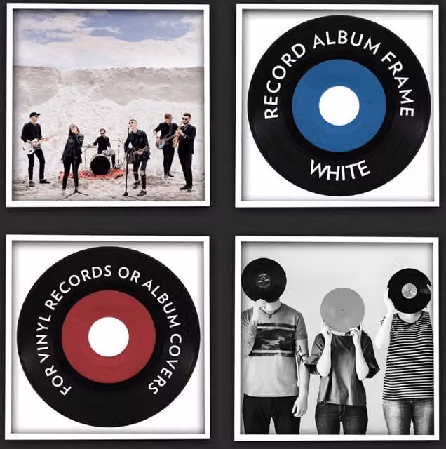 Find Me A Gift White Single Record Wall Frame
