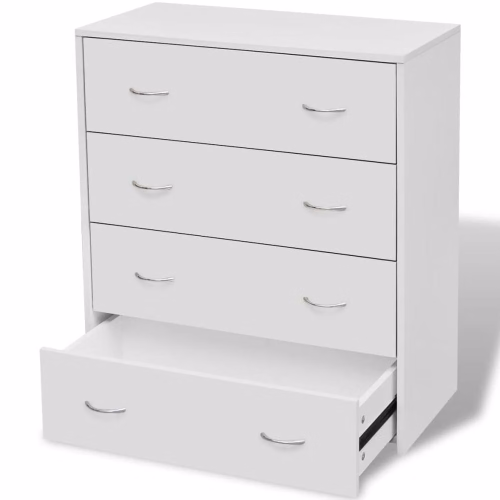 Berkfield Home Sideboard with 4 Drawers, White, W/D/H: 60 x 30.5 x 71 cm – 2