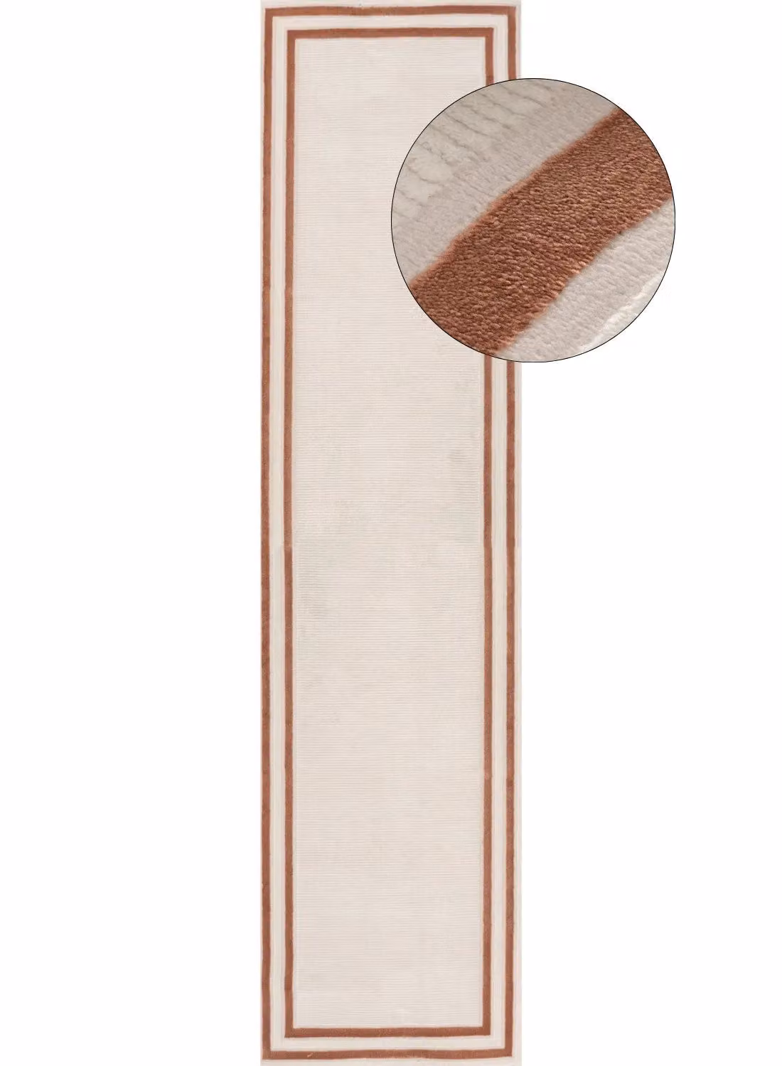 THE RUGS Carmel Bordered Area Rug Runner in Terracotta, W/D/H: 120 x 170 cm – 4