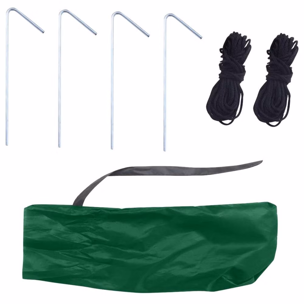 Berkfield Home Durable Fishing Umbrella in Green, W: 300 cm, D: 240 cm – 4