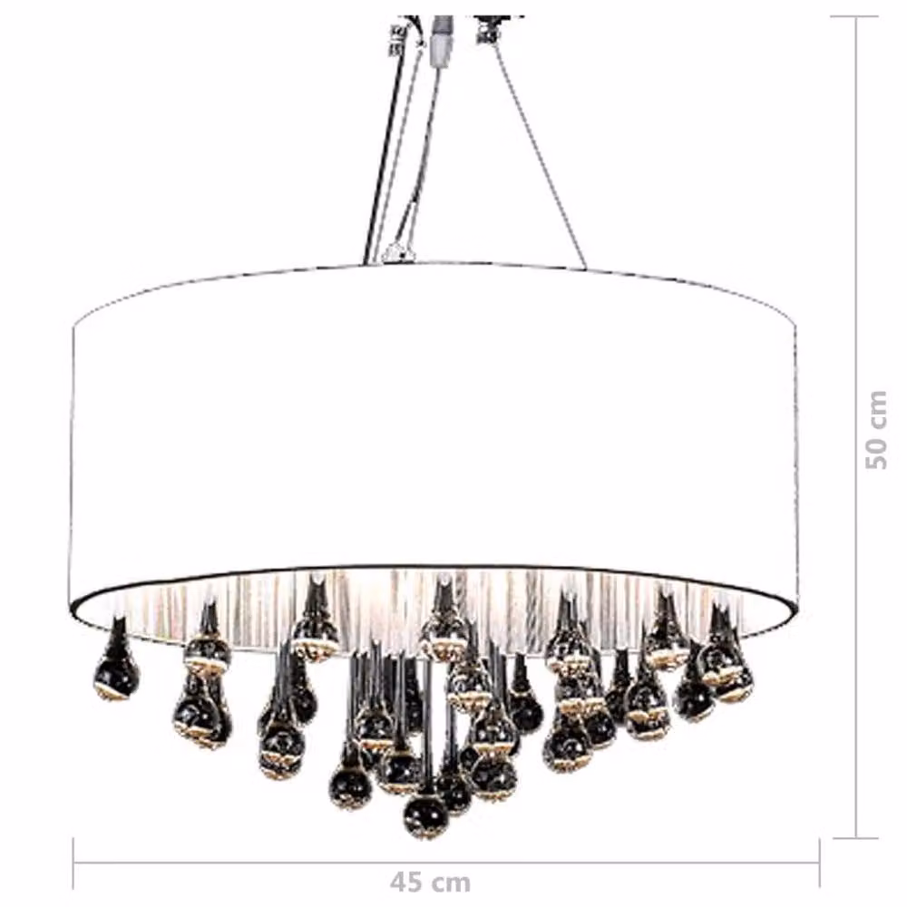 Berkfield Home White and Chrome Crystal Chandelier – 3