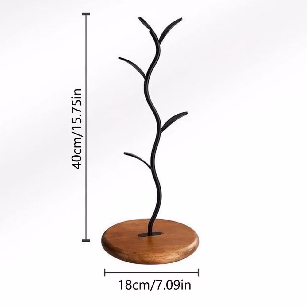 Kelvenix Tree Mug Rack Stand Holder for 4 Cups in Black – 2