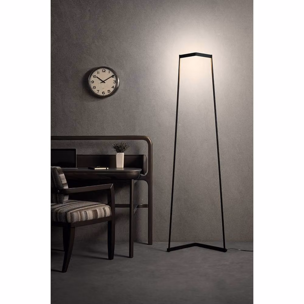 Netlighting Minimalist White LED Floor Lamp with 20W Warm White Light and 1500lm Output – 1