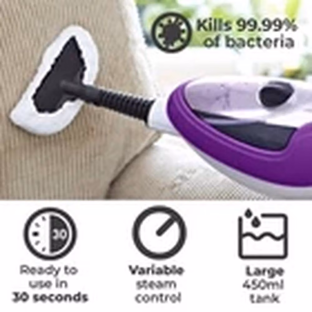 Hinsinc 10-in-1 Steam Mop Cleaner for Floors, Carpets and Windows, Purple – 2