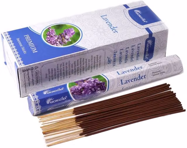 KDMD Aromatika Lavender Charcoal-Free Hexagonal Wood Incense Sticks in Brown – 1