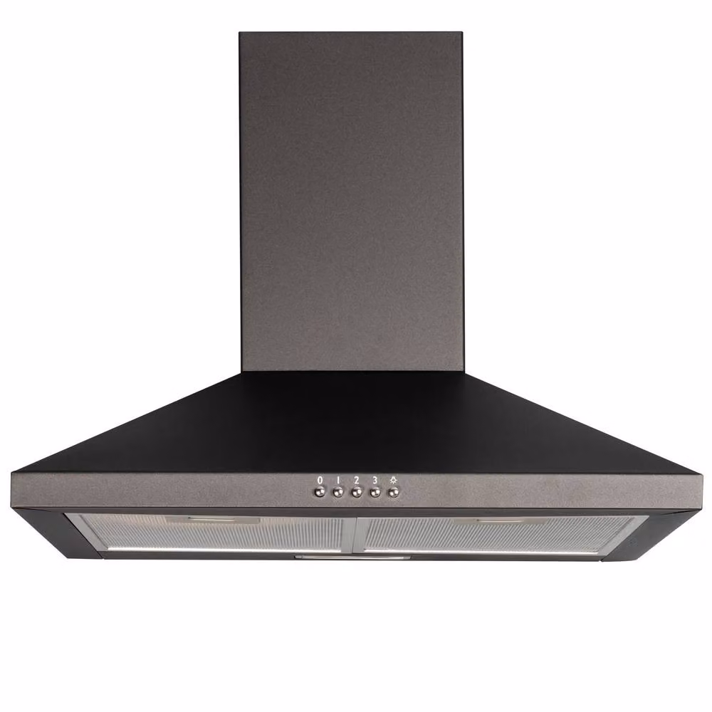 SIA Black Metal Wall Mounted Chimney Cooker Hood Extractor Fan with Activated Carbon Filter – 2