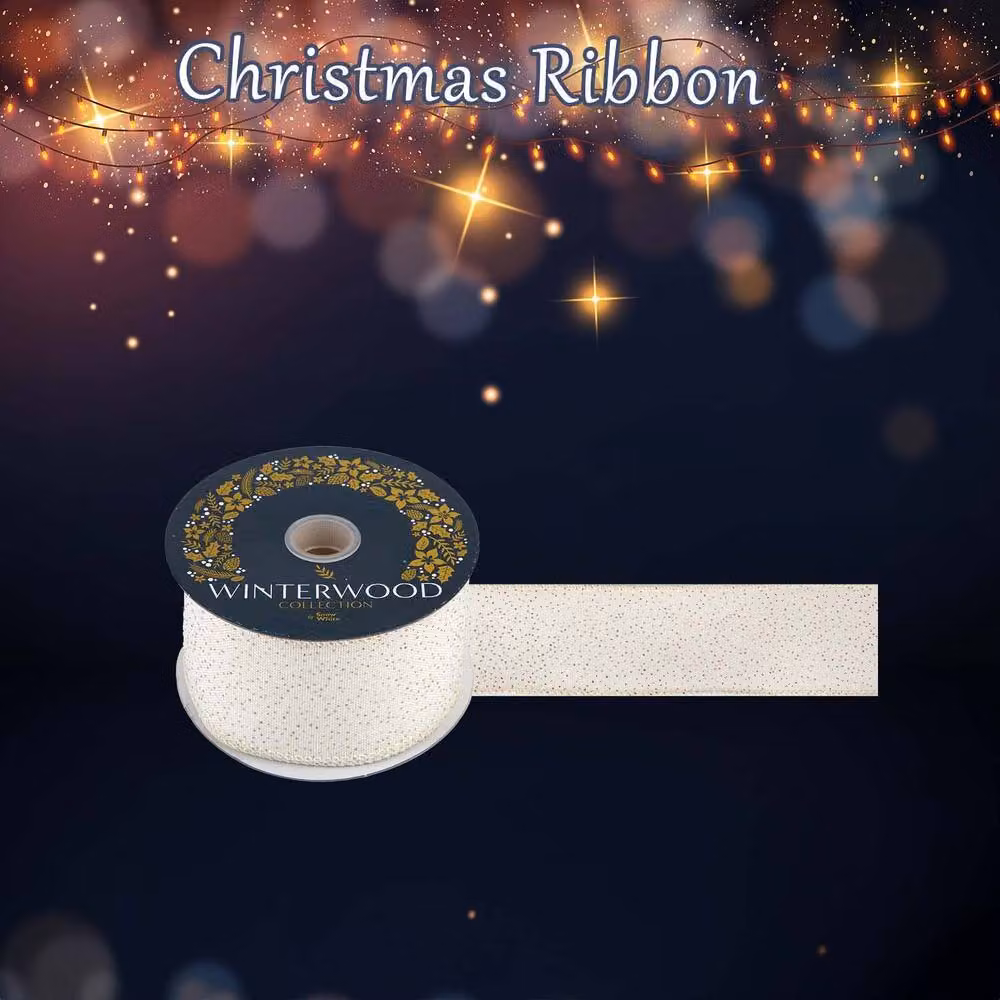 VFM e-Store Gold Christmas Ribbon Garland, W: 6 cm, H: 10 cm – 2