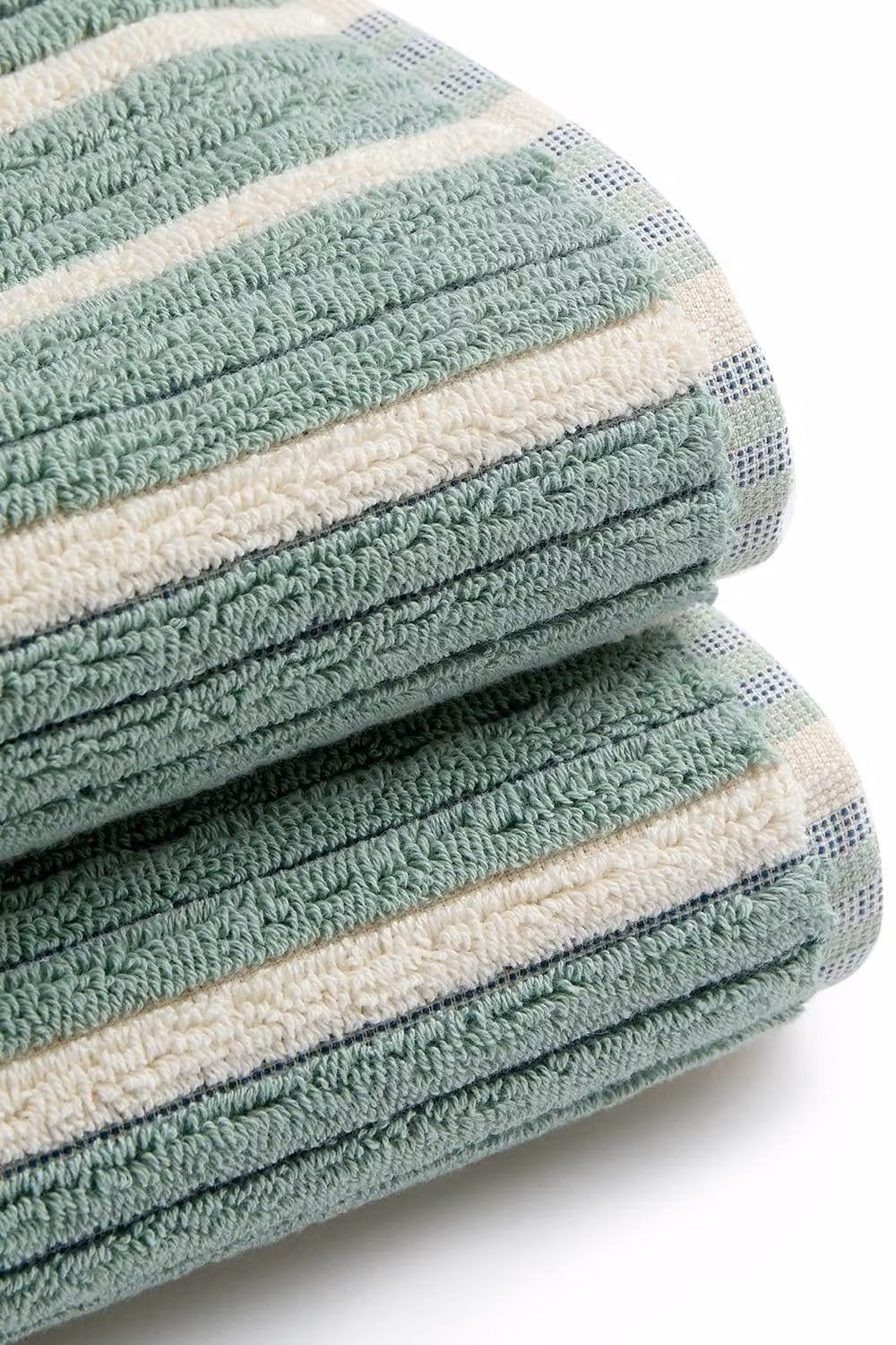 CHRISTY Darwin Reversible Blue Ribbed Turkish Cotton Towel – 3