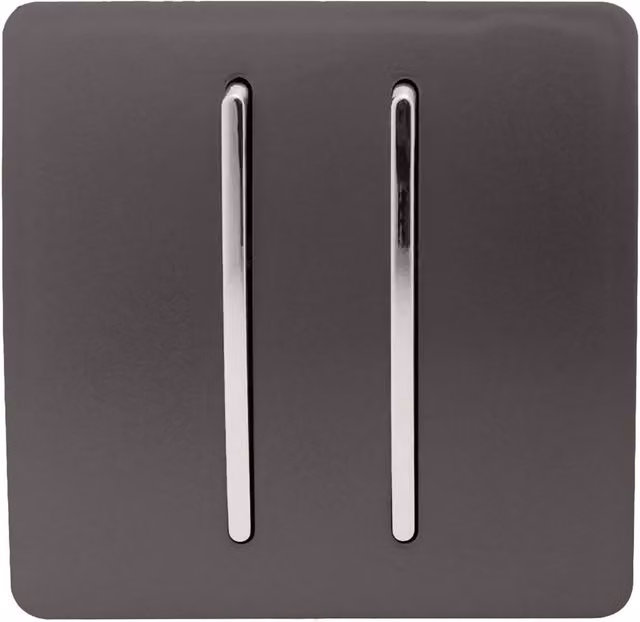 Trendi Modern Flush Mains Switch in Brown
