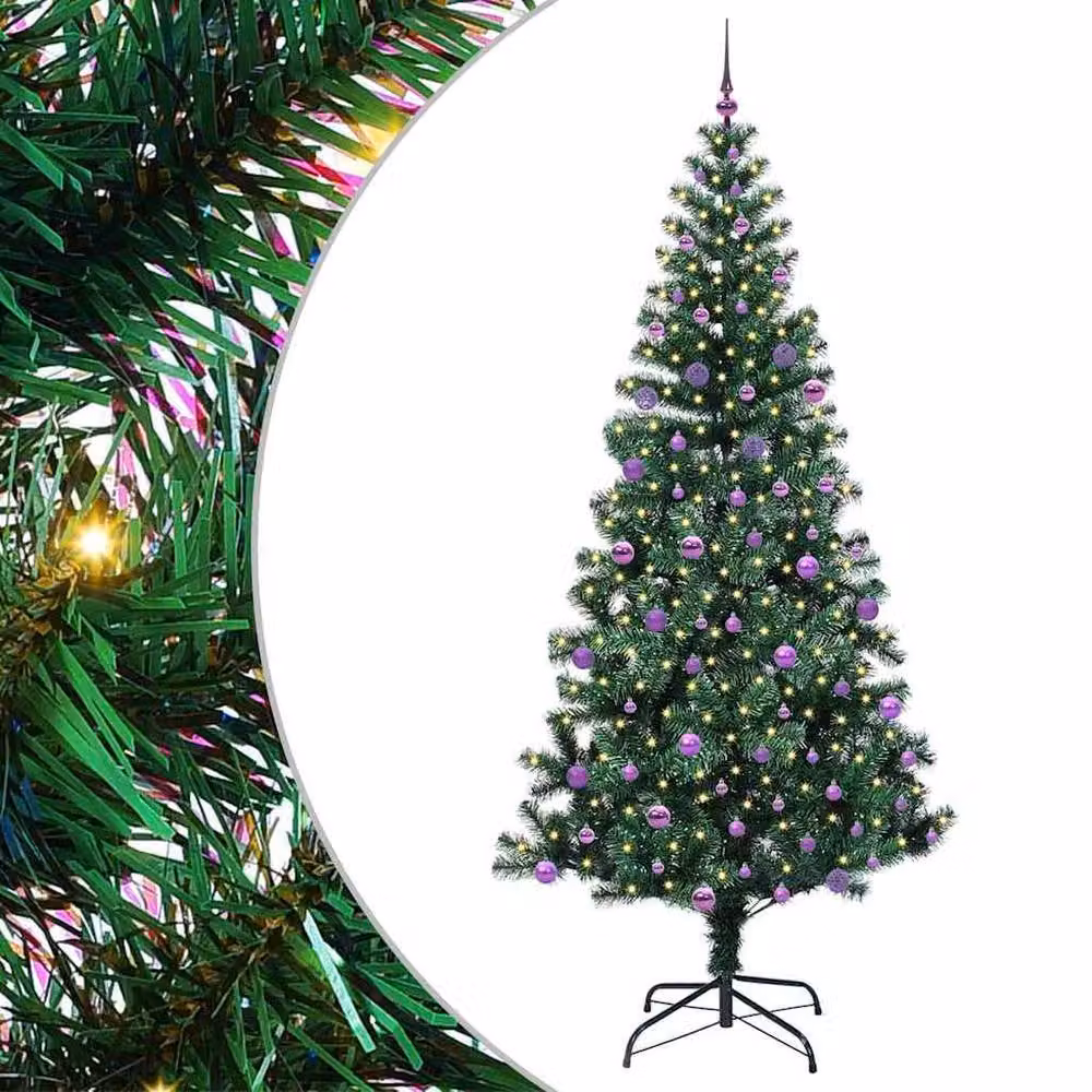 Berkfield Home Pre-lit Artificial Christmas Tree, Green, Height: 240 cm – 2