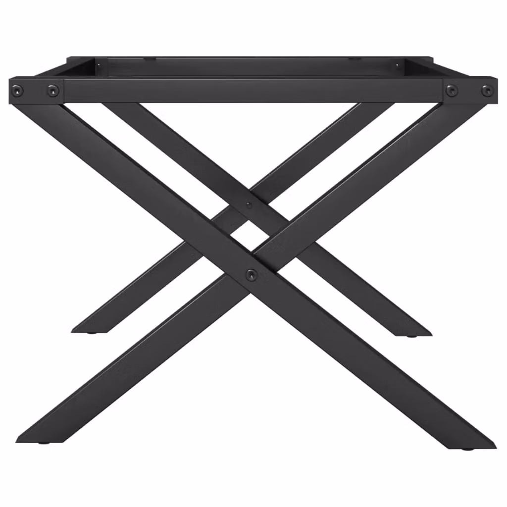 Berkfield Home X-Frame Coffee Table Legs in Black Steel, W/D/H: 50 x 40 x 38 cm – 3
