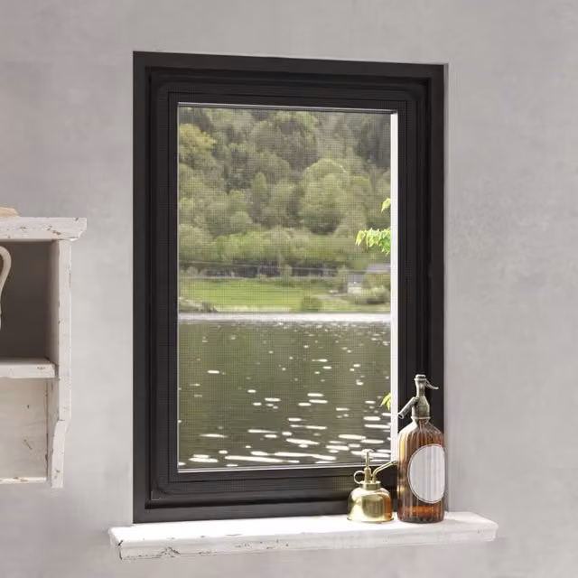 Berkfield Home Magnetic Insect Window Screen in Anthracite and Black, W: 80 cm, H: 120 cm – 1