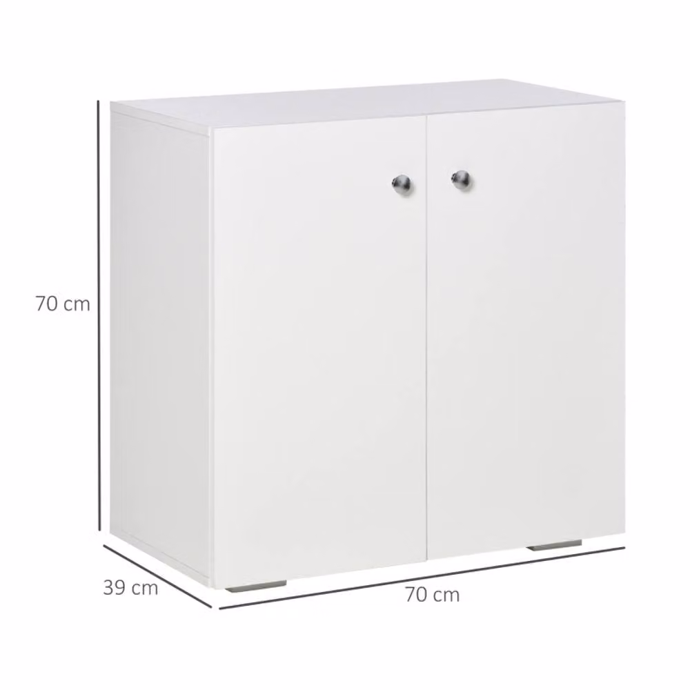 STILVORA Modern White MDF Storage Cabinet with Shelves – 2