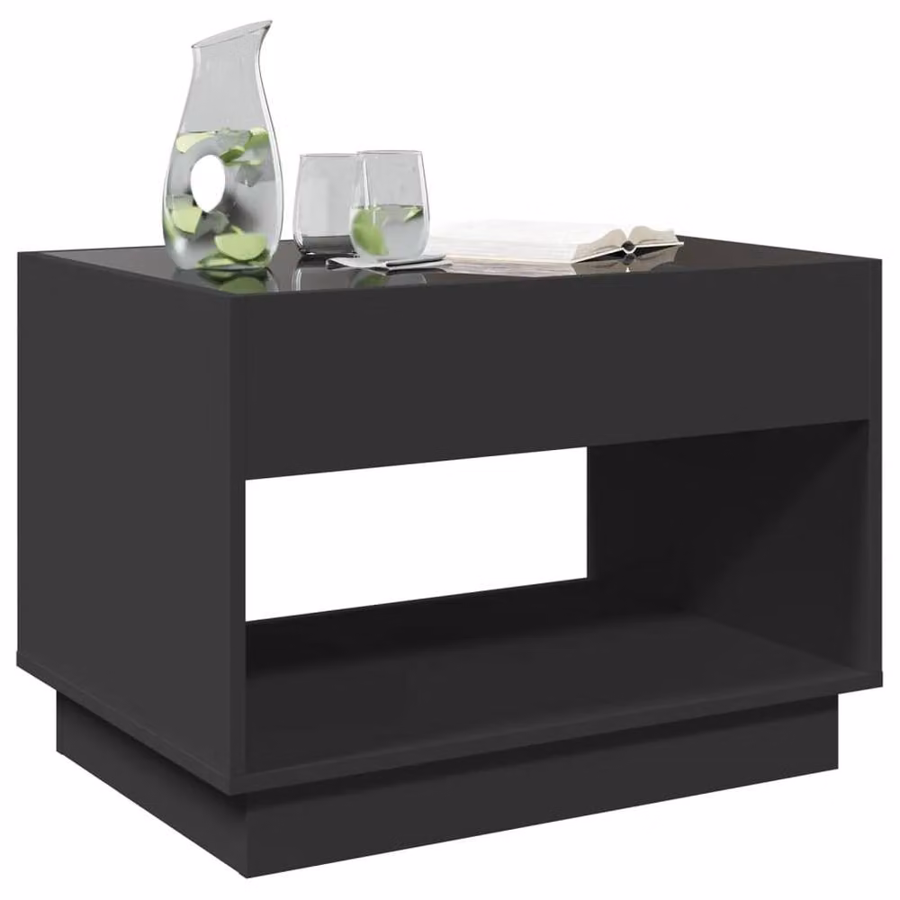 Berkfield Home Infinity LED Coffee Table, Black, W: 70 cm, D: 50 cm, H: 50 cm – 2