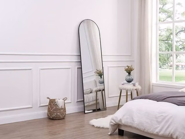 Vente-unique Metal Arch Mirror in Black, W: 50 cm, H: 170 cm