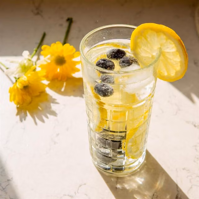 LAV Geometric Transparent Glass Tumblers, Pack of 6, 355 ml