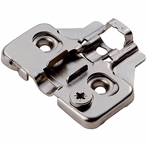 Loops Adjustable Mounting Plate for Soft Close Door Hinges in Bright Zinc Plated