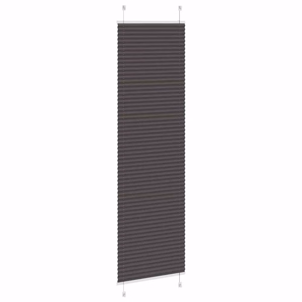 Berkfield Home Single Pleat Opaque Polyester Blind in Black and Dark Grey, W: 55 cm, H: 200 cm – 2