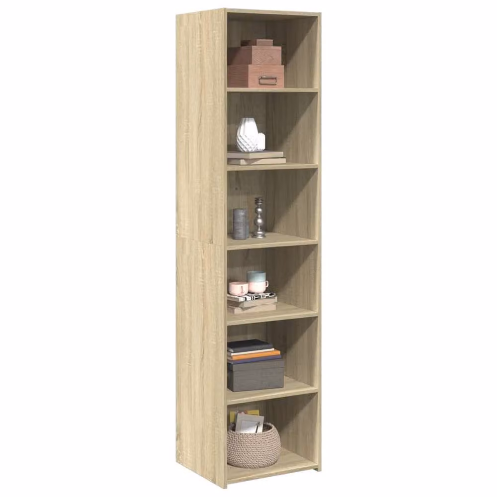 Berkfield Home Sonoma Oak Highboard in Brown and Beige, W/D/H: 45 x 41 x 185 cm – 2
