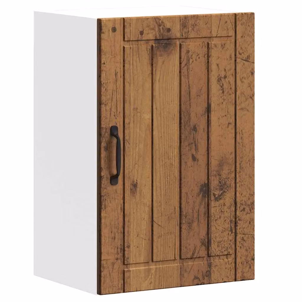 Berkfield Home Lucca Kitchen Wall Cabinet in Brown with Glass Doors – 1