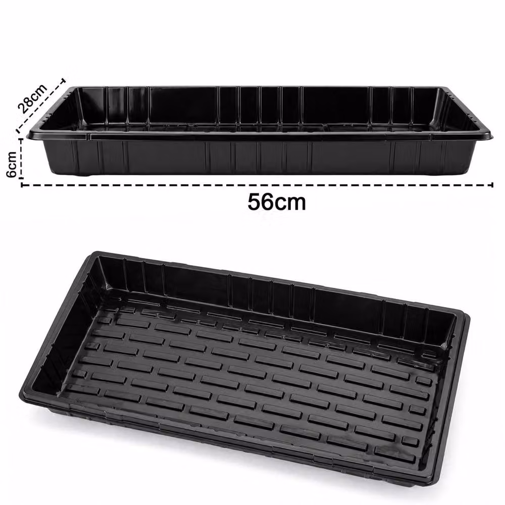 Nordara 10 Pack Black Seed Trays without Drainage, W: 56 cm, D: 28 cm, H: 6 cm – 2