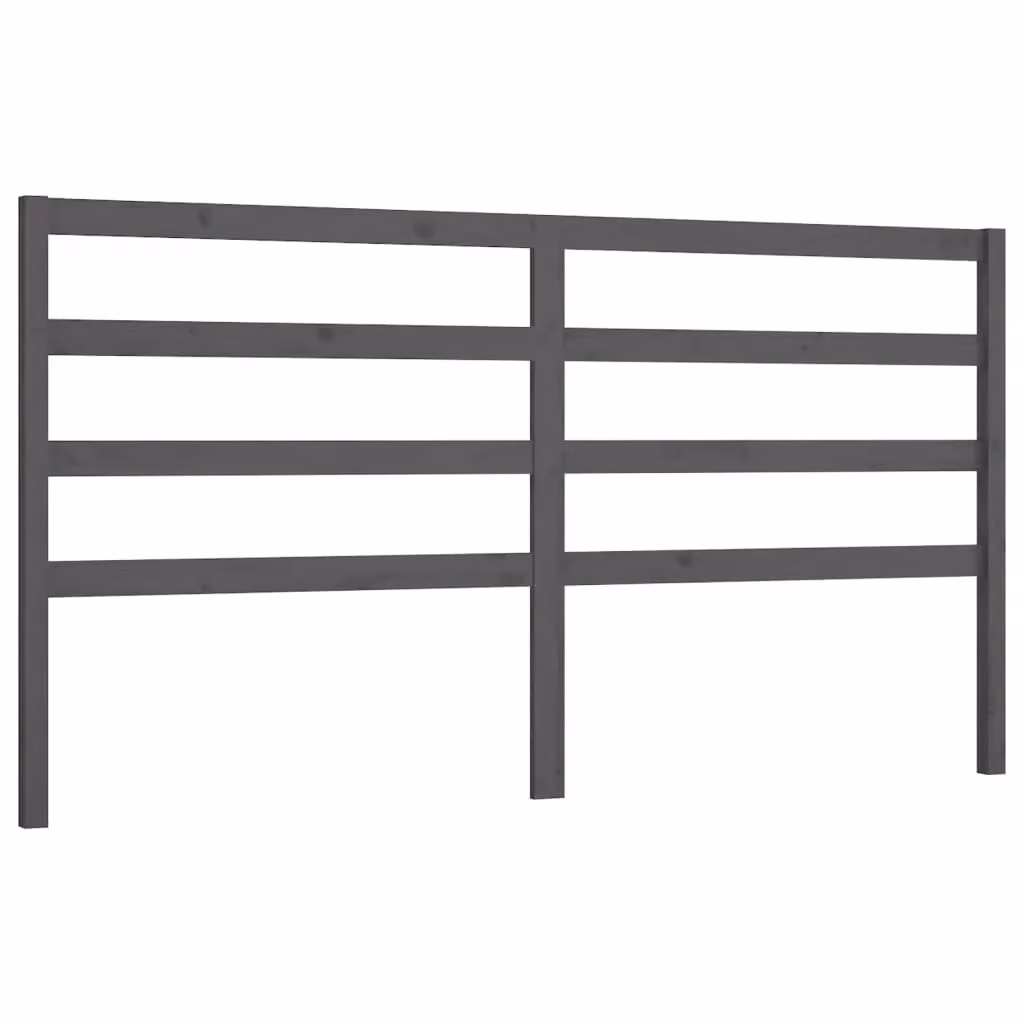 Berkfield Home Grey Rustic Solid Pine Wood Bed Headboard W: 206 cm, D: 4 cm, H: 100 cm – 2