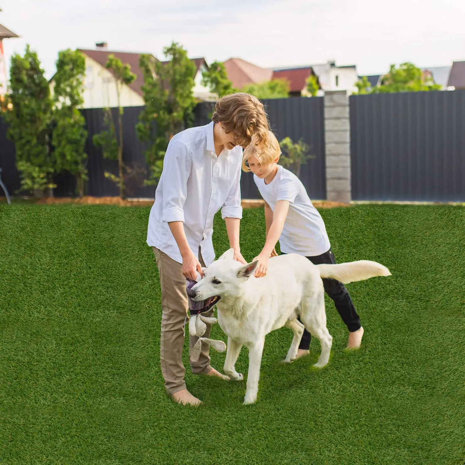 Costway Artificial Grass Turf Dog Potty Training Mat, Green, W: 120 cm x D: 125 cm x H: 185 cm – 2