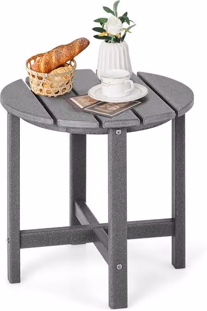 Costway Grey Plastic Adirondack Garden Side Table
