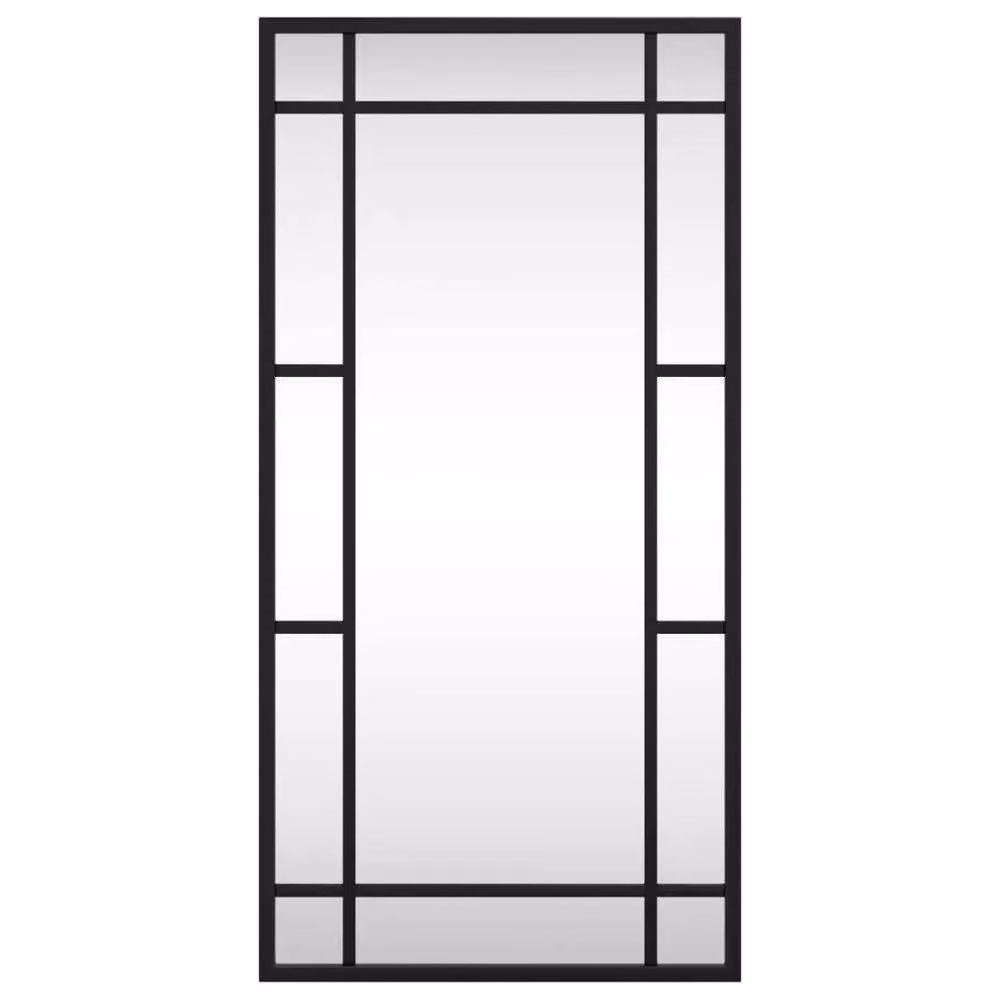 Berkfield Home Minimalist Rectangular Wall Mirror in Black, W: 30 cm, H: 60 cm – 3