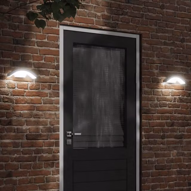 Berkfield Home Outdoor LED Wall Light with Motion Sensor in White Die-cast Aluminium – 1