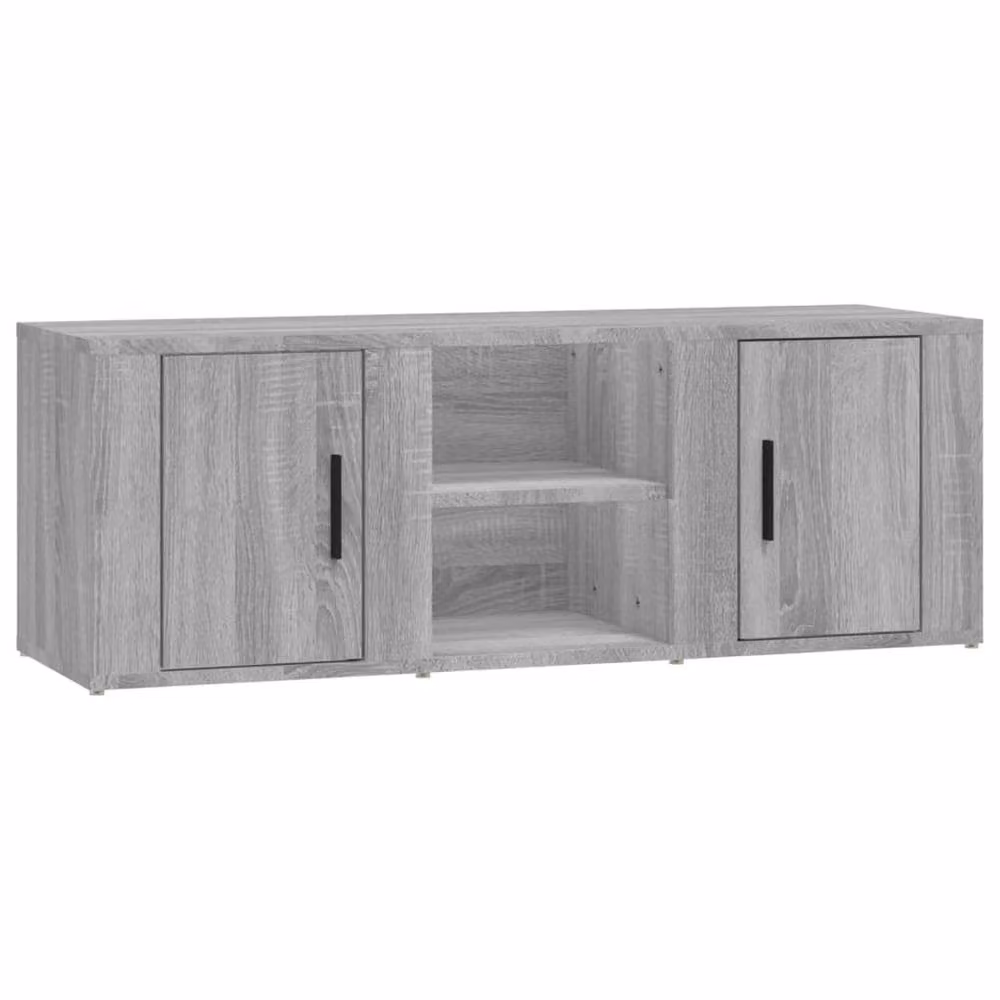 Berkfield Home Modern Grey Sonoma TV Cabinet in Engineered Wood W/D/H: 100 x 31.5 x 35 cm – 2