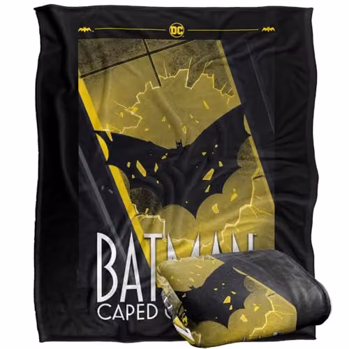 LOGOVISION Batman Caped Crusader Animated Series Flying Shadow Super Soft Fleece Throw Blanket, Multicolour, W: 127 cm, D: 152.4 cm