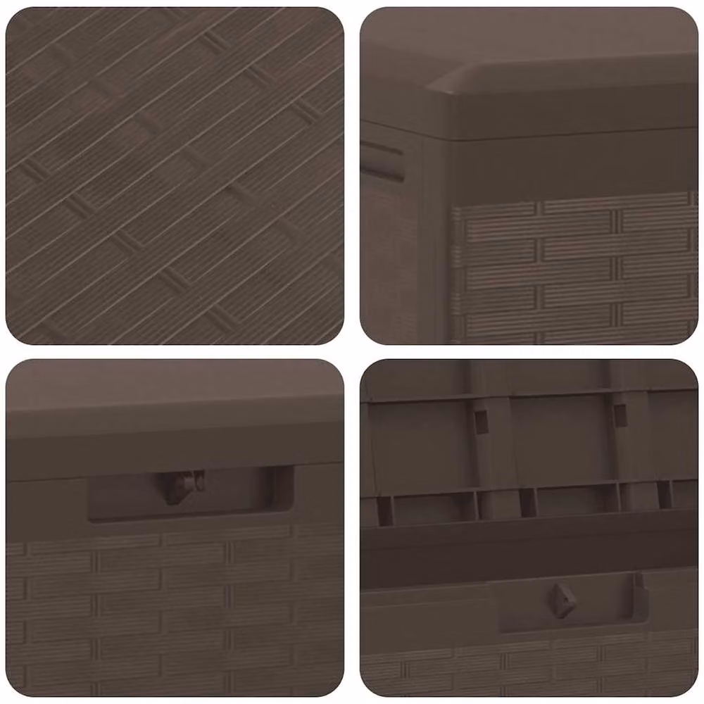 Berkfield Home Garden Storage Box in Brown, W/D/H: 114 x 47 x 60 cm – 4