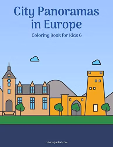 City Panoramas in Europe Colouring Book for Kids by Independently Published, Multicolour