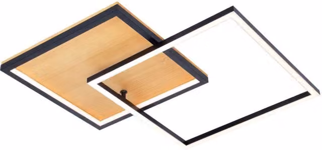 Netlighting Noris LED Semi Flush Ceiling Light in Black with 2x Warm White 3000K LEDs