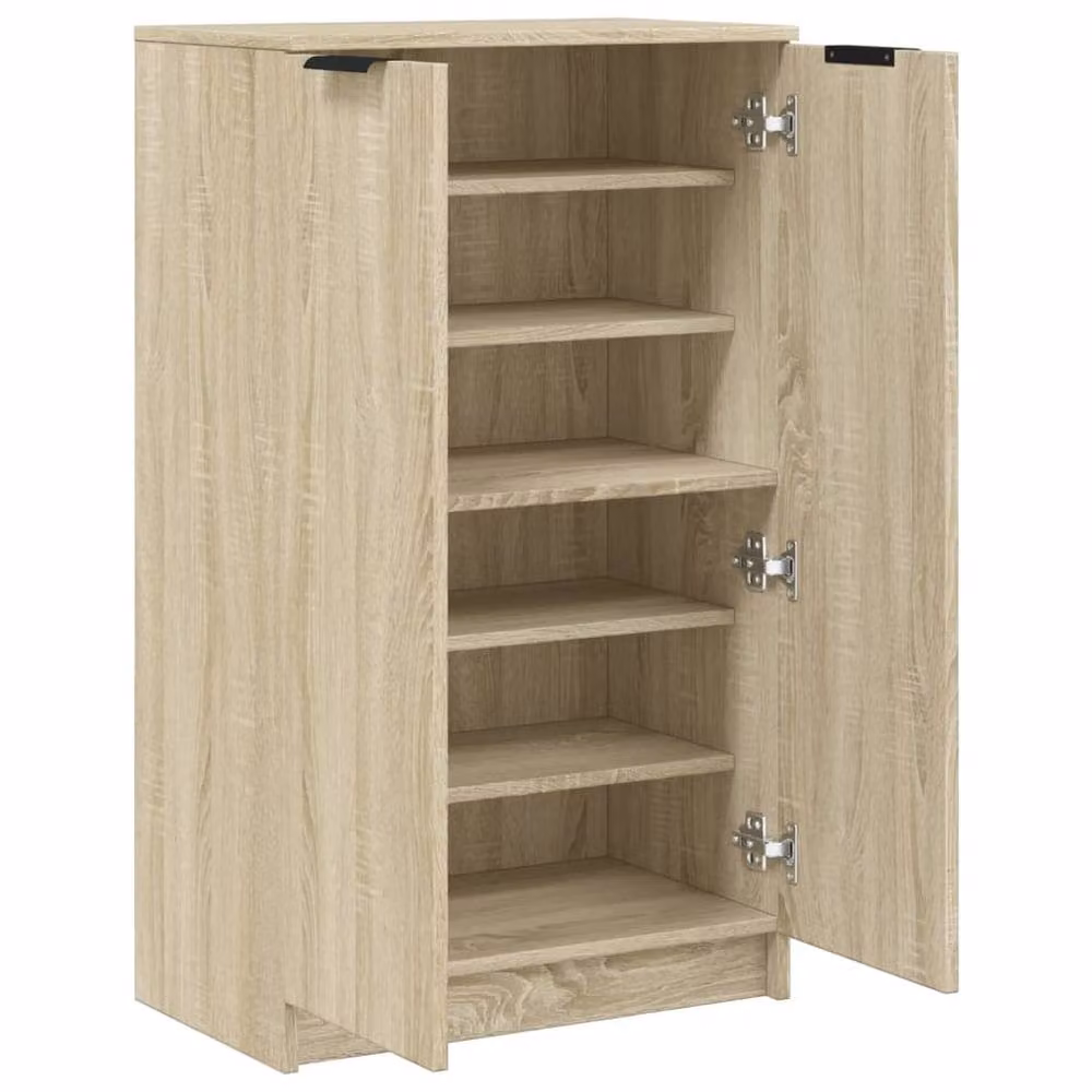 Berkfield Home Sonoma Oak Shoe Cabinet in Beige, W/D/H: 59 x 35 x 100 cm – 3