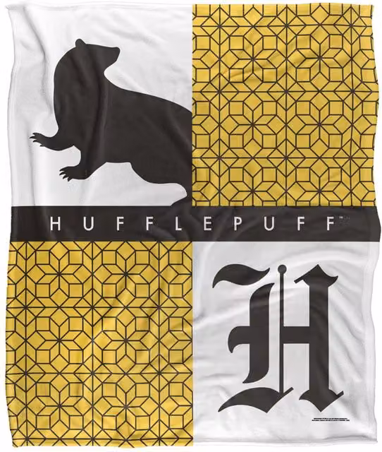 LOGOVISION Geometric Fleece Blanket in White and Multicolour, W: 152 cm, D: 127 cm – 1