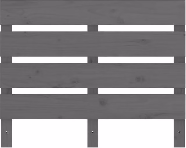 Berkfield Home Grey Solid Pine Wood Headboard, W/D/H: 100 x 3 x 80 cm