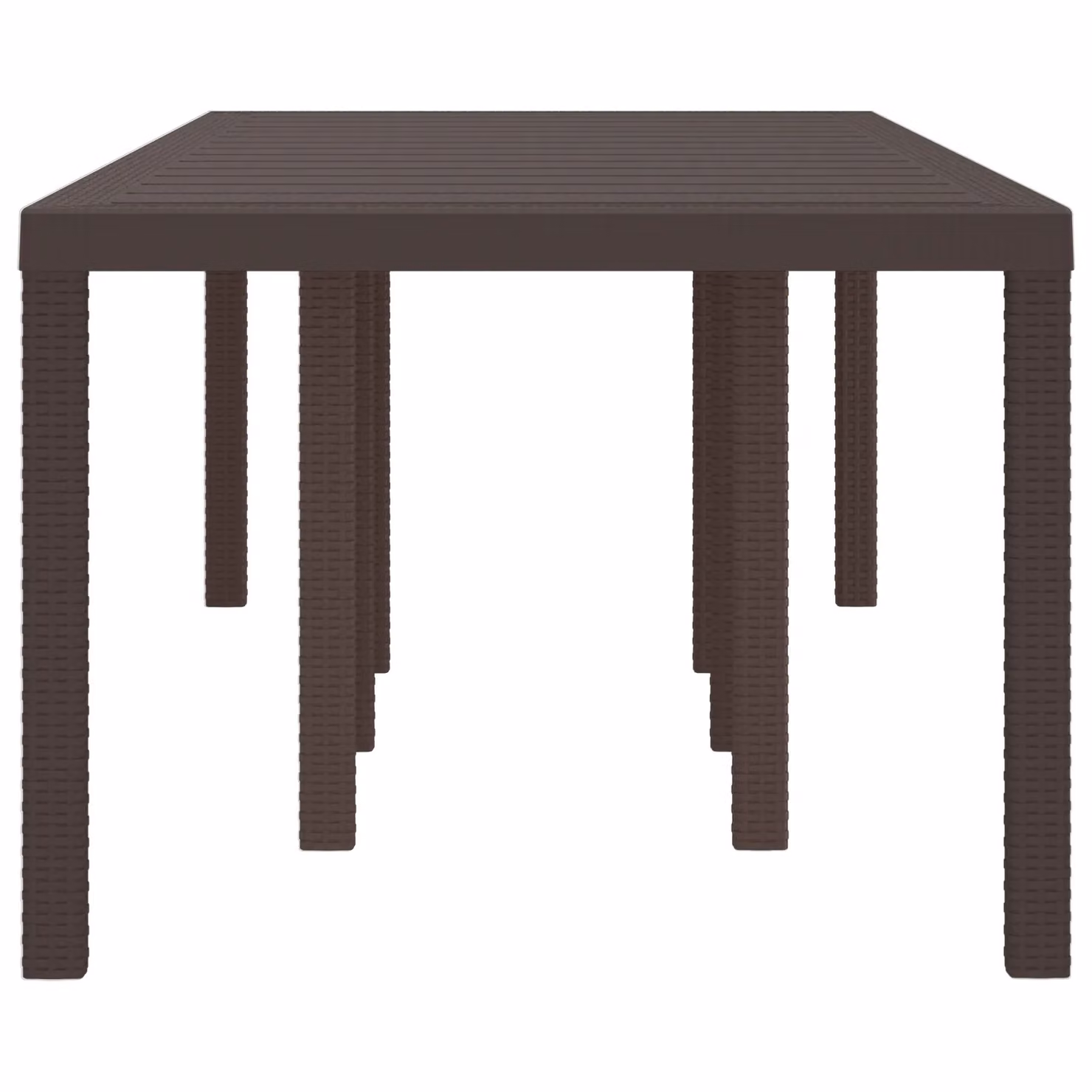Berkfield Home Brown Poly Rattan Garden Table, W: 250 cm, D: 100 cm, H: 73 cm – 3