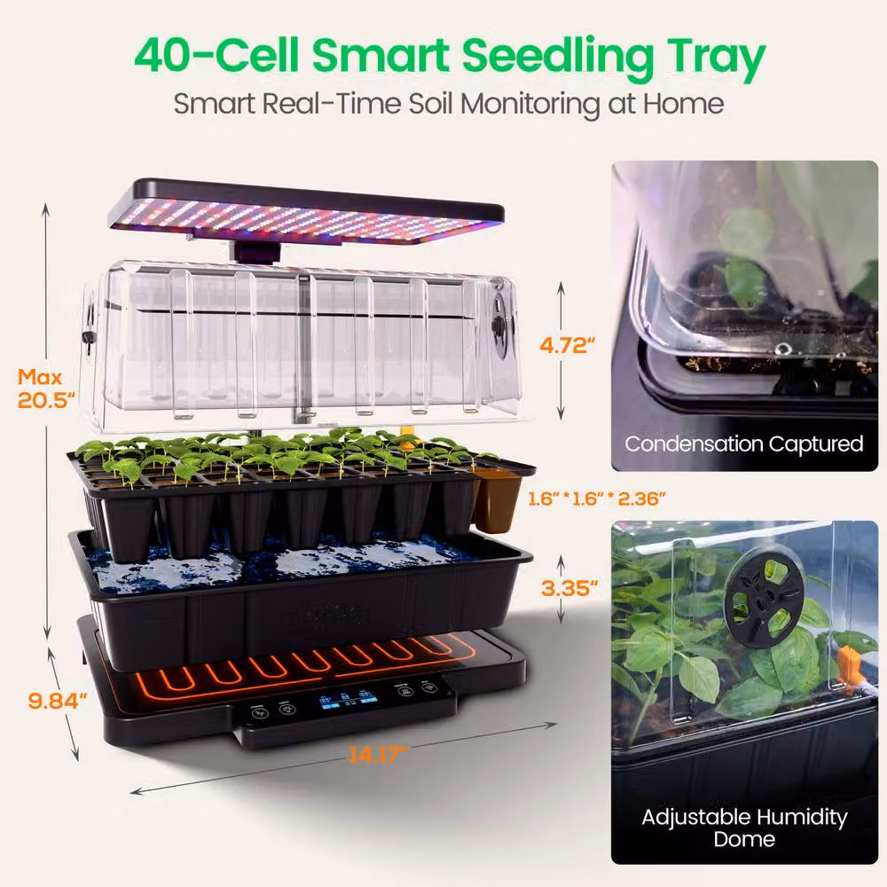 Letpot Smart Seed Starter Kit Indoor Planter in Black – 6