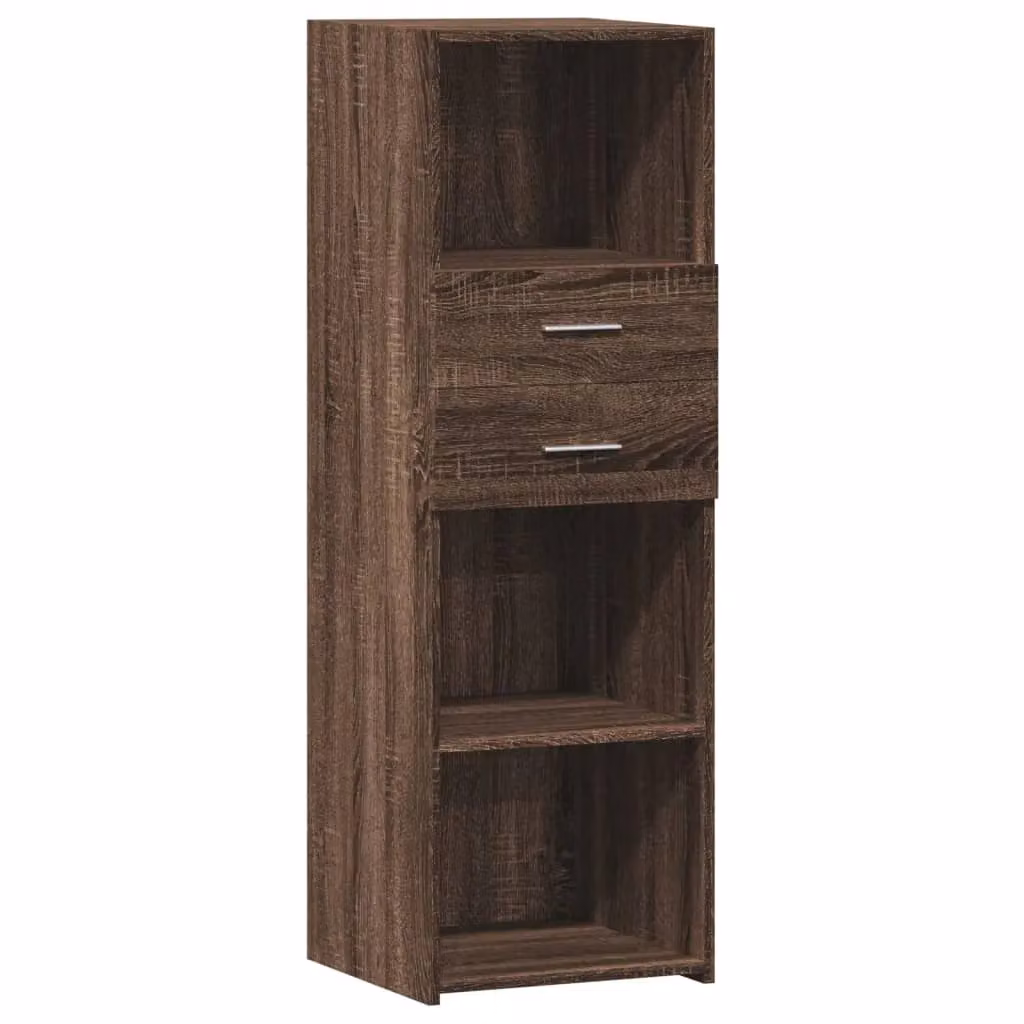 Berkfield Home Modern Highboard in Brown Oak, W: 40 cm, D: 42.5 cm, H: 124 cm – 2